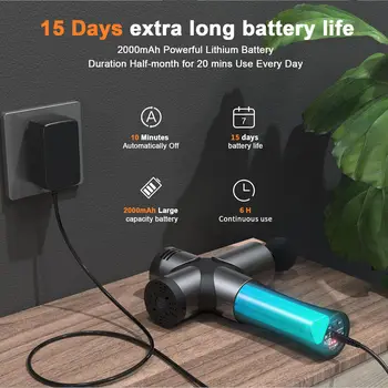 BOOSTER Pro 3 masážní pistole na hluboké tkáně, stimulátor svalů, masážní přístroj na tělo, fasciální pistole, relaxační nízká hlučnost pro tvarování kondice 12 nejlepší prodej dermoterapeutická pistole - №3