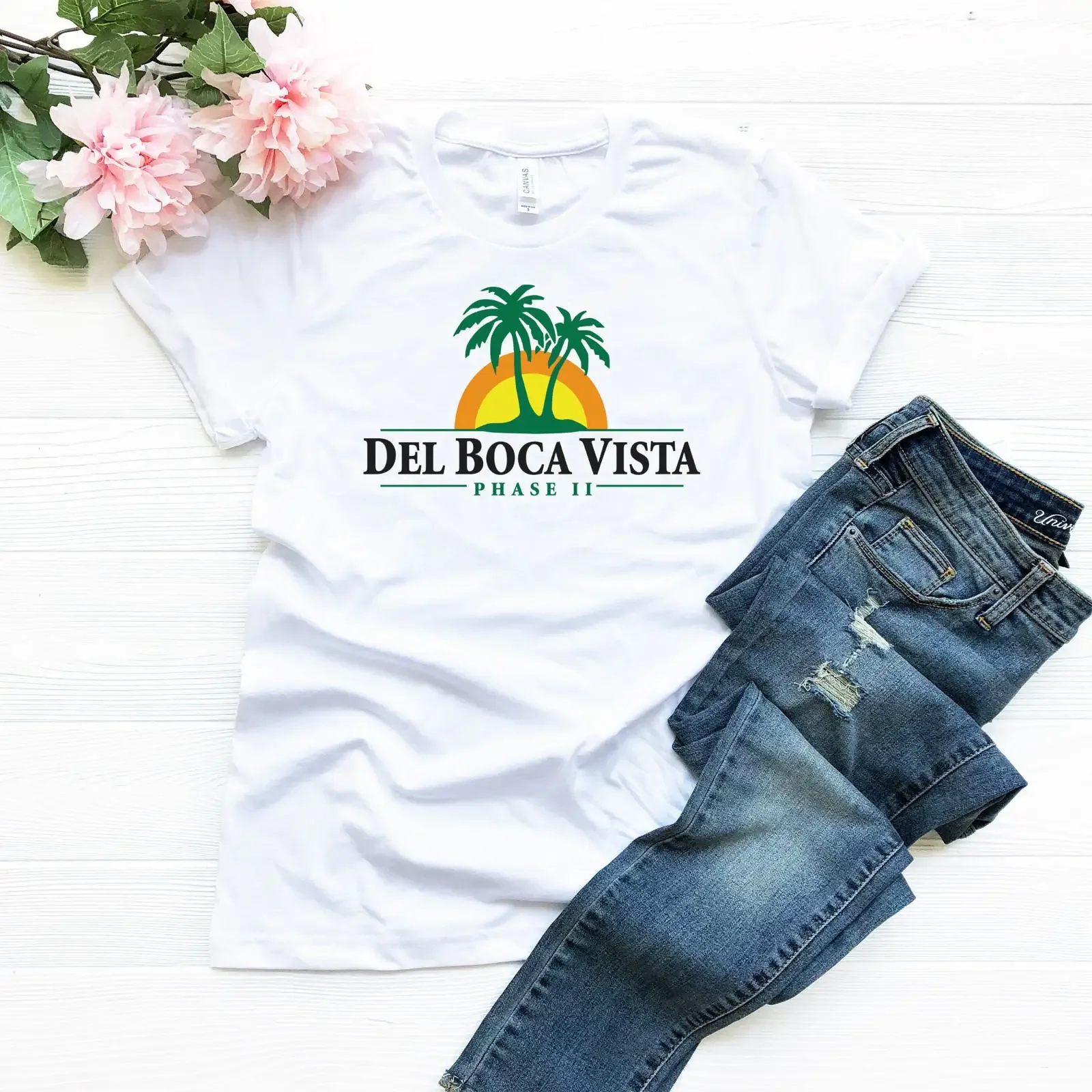 Del Boca Vista Phase II Funny Seinfeld TV Show Inspired  T Shirt vintage Washed Stretched graphic homme Stylish