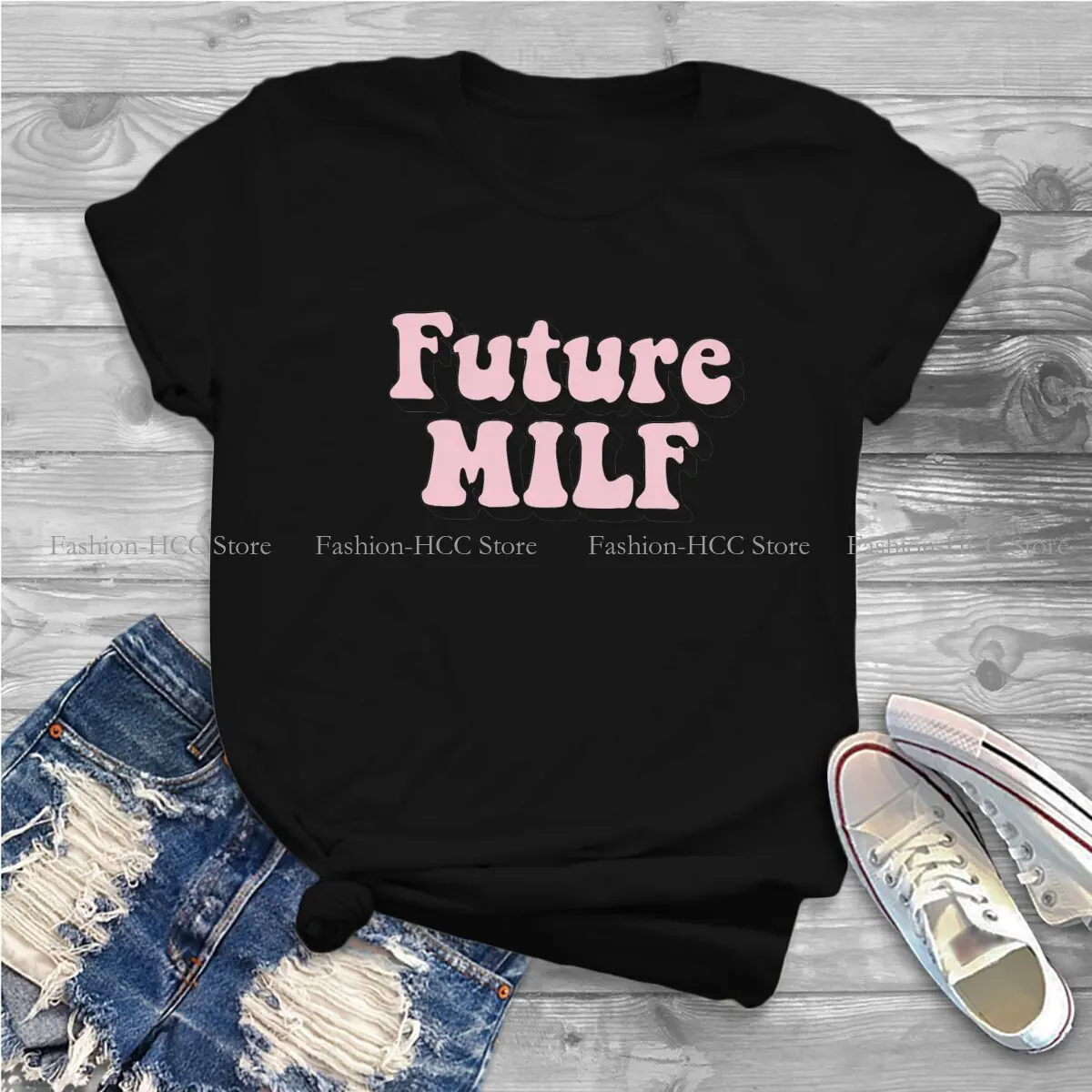 Cool Unique Polyester TShirt Future Milf Top Quality New Design Gift Idea  T Shirt Short Sleeve