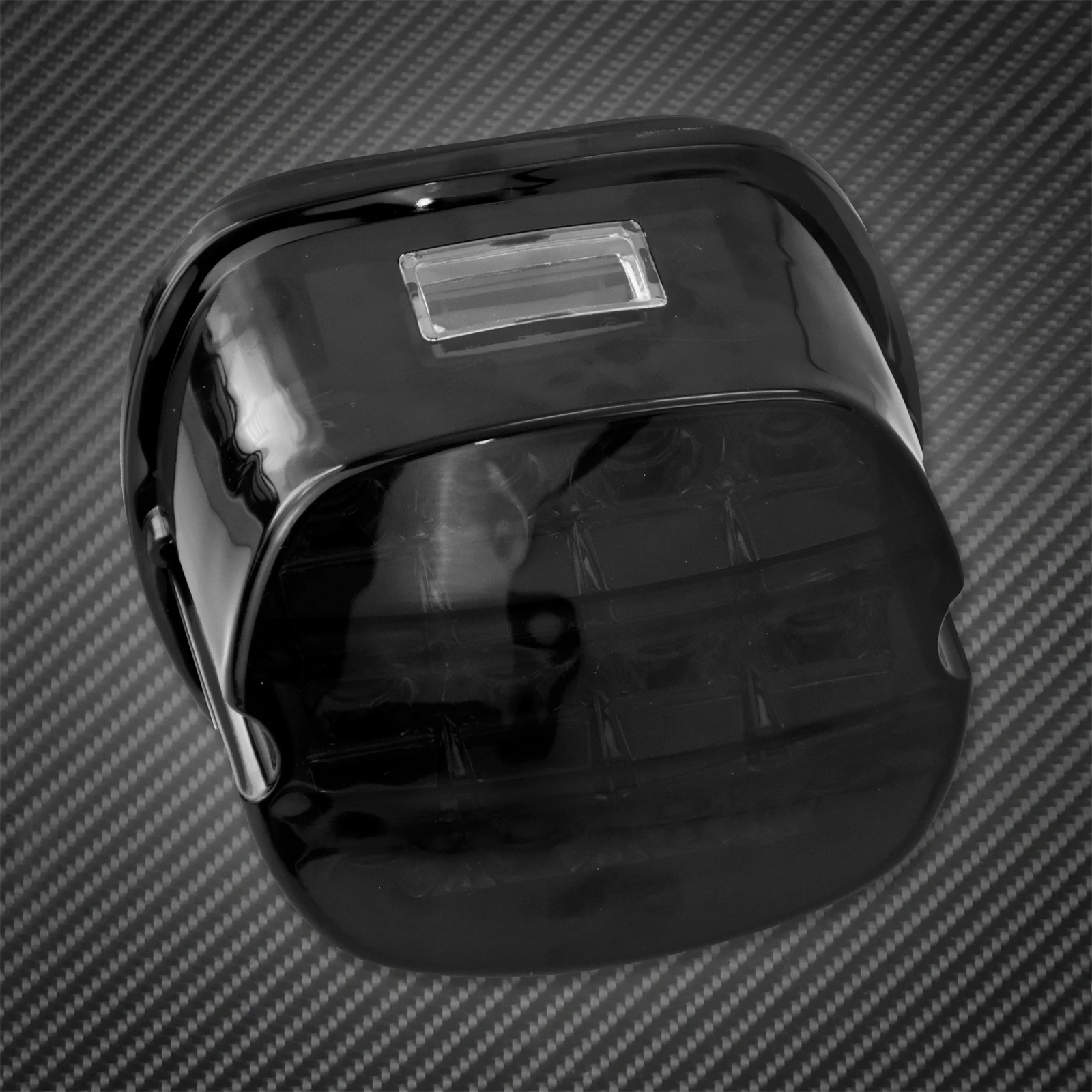 Luz LED de 12V para motocicleta, luz trasera de freno de lente roja/humo, lámpara trasera de matrícula para Harley Dyna Touring Sportster Wide Glide