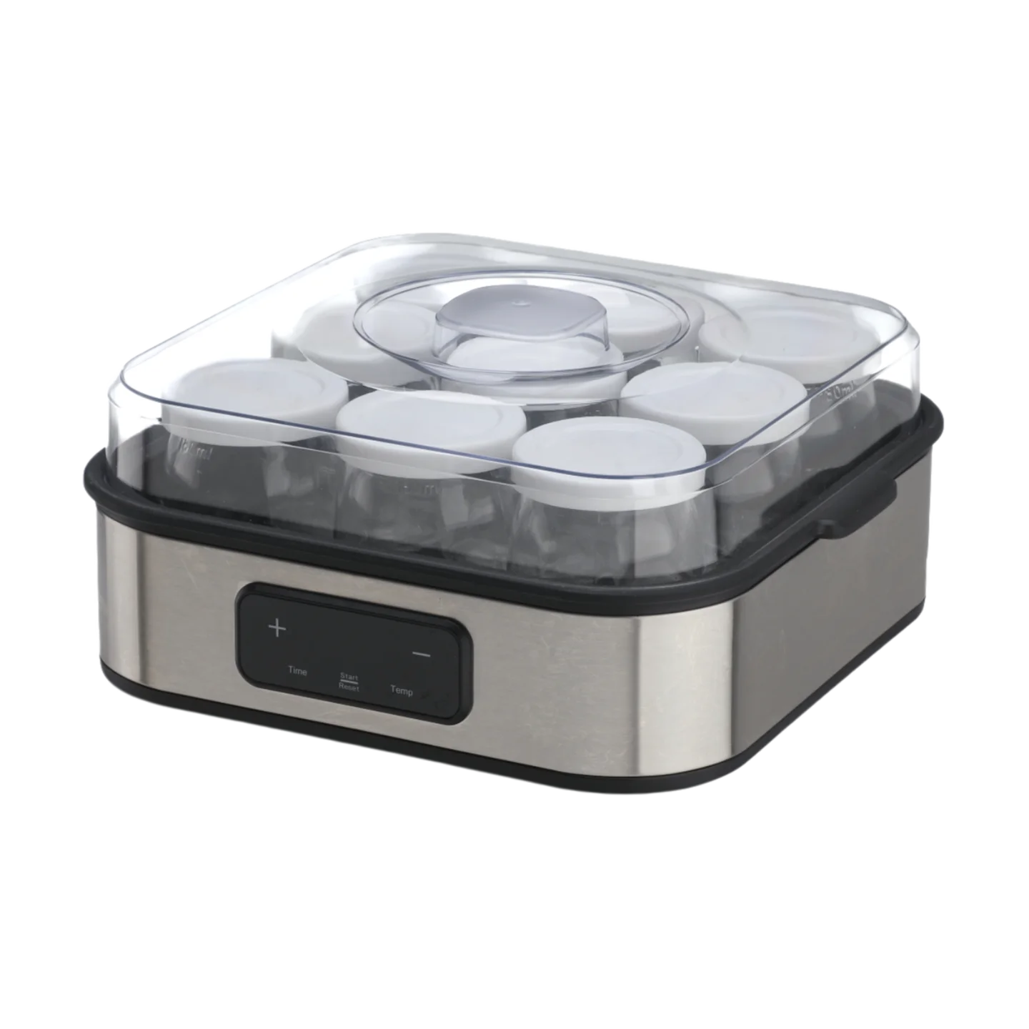 EU 220V-240V Stainless Steel Yogurt Maker Electric Household 9 Glasses Jars Yogurt Making Machine Touch Screen Greek