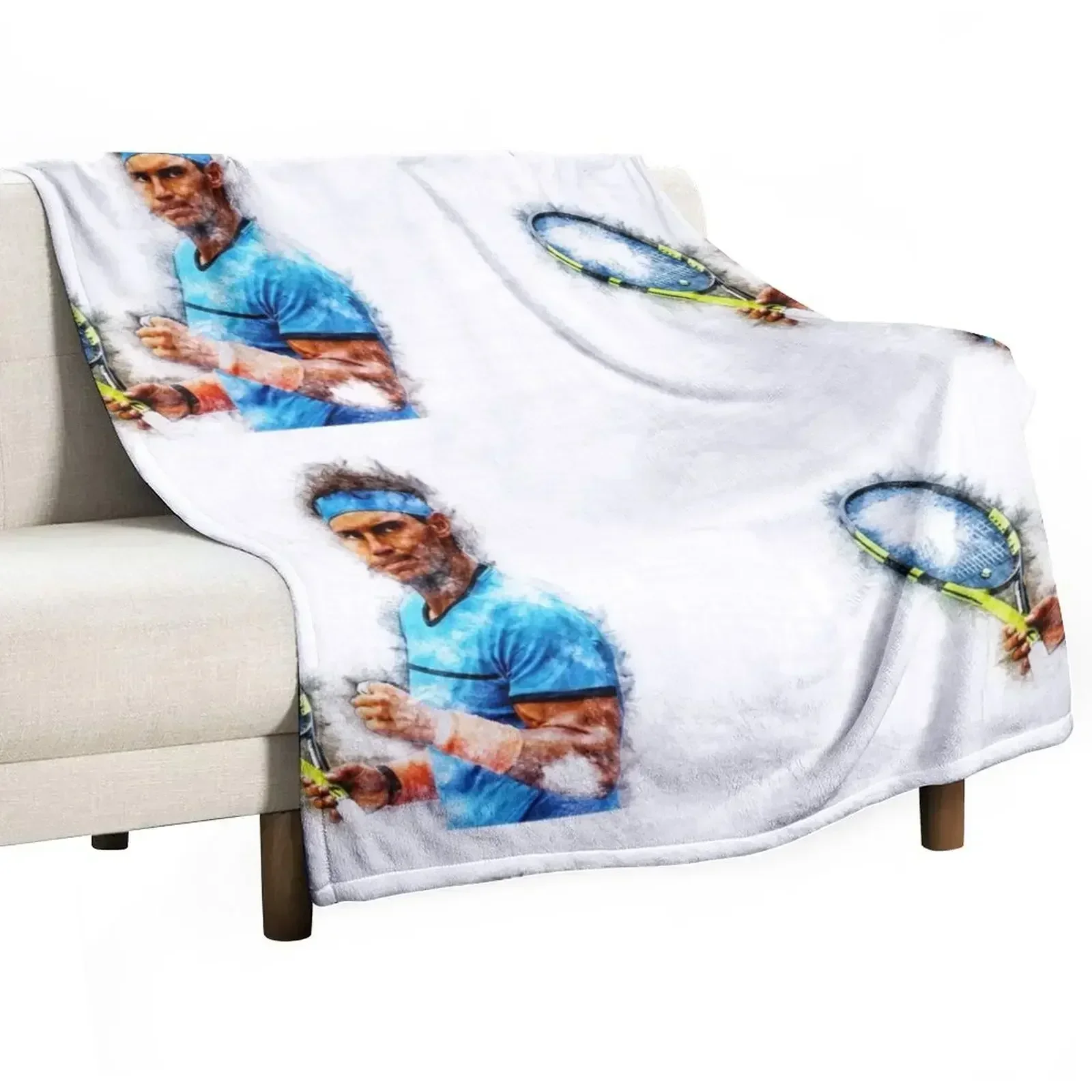 

Rafael Nadal Throw Blanket bed plaid Hair Softest Blankets