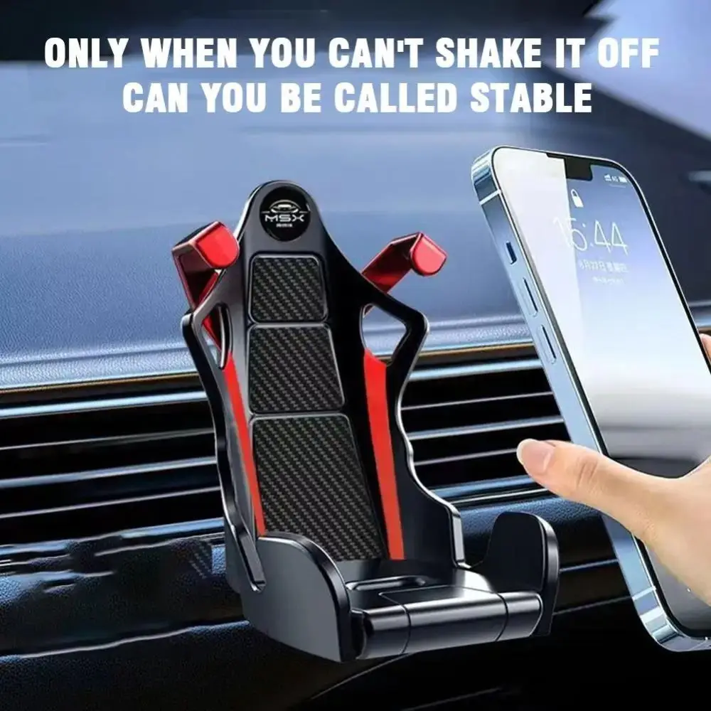 Mini Racing Seat Model Racing Seat Vehicle Bracket Shock-Resistant Universal Car Mobile Phone Holder for 4.7-7inch Mobile Phone