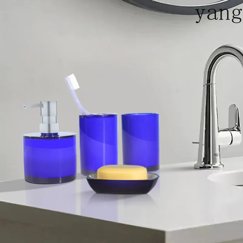 Yjq bathroom wash four-piece set toothbrush holder soap box toilet brush bathroom toilet