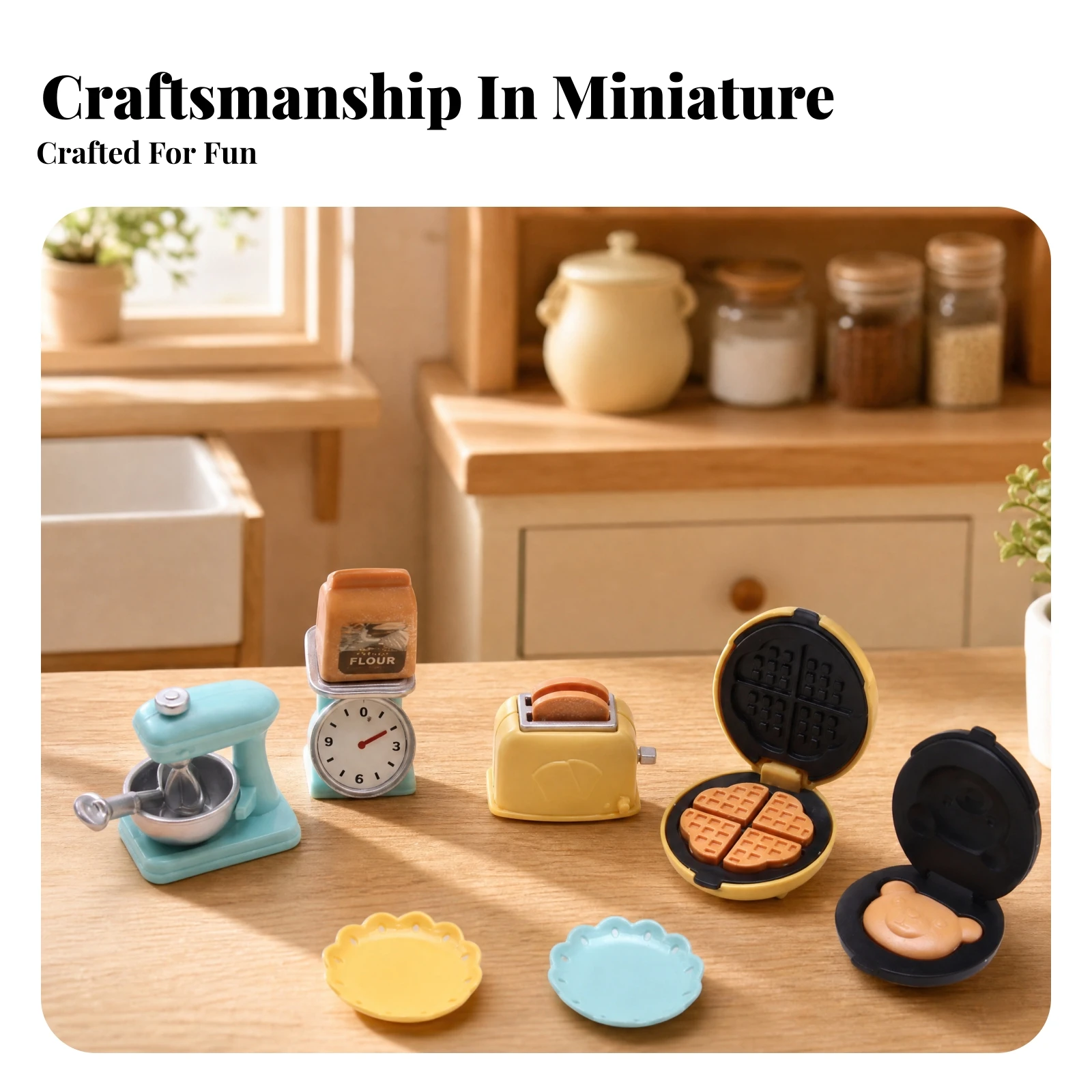 1:12 Scale Miniature Baking Set Compact Dollhouse Miniature Pastry Set Toy Kitchen Appliances Lightweight Non