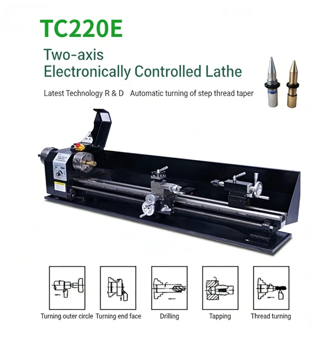 High Precision TC220Pro Automatic 3-in-1 CNC Lathe Deep Hole Drilling Machine Golf Club Making & Repair Integrated Machine Tool