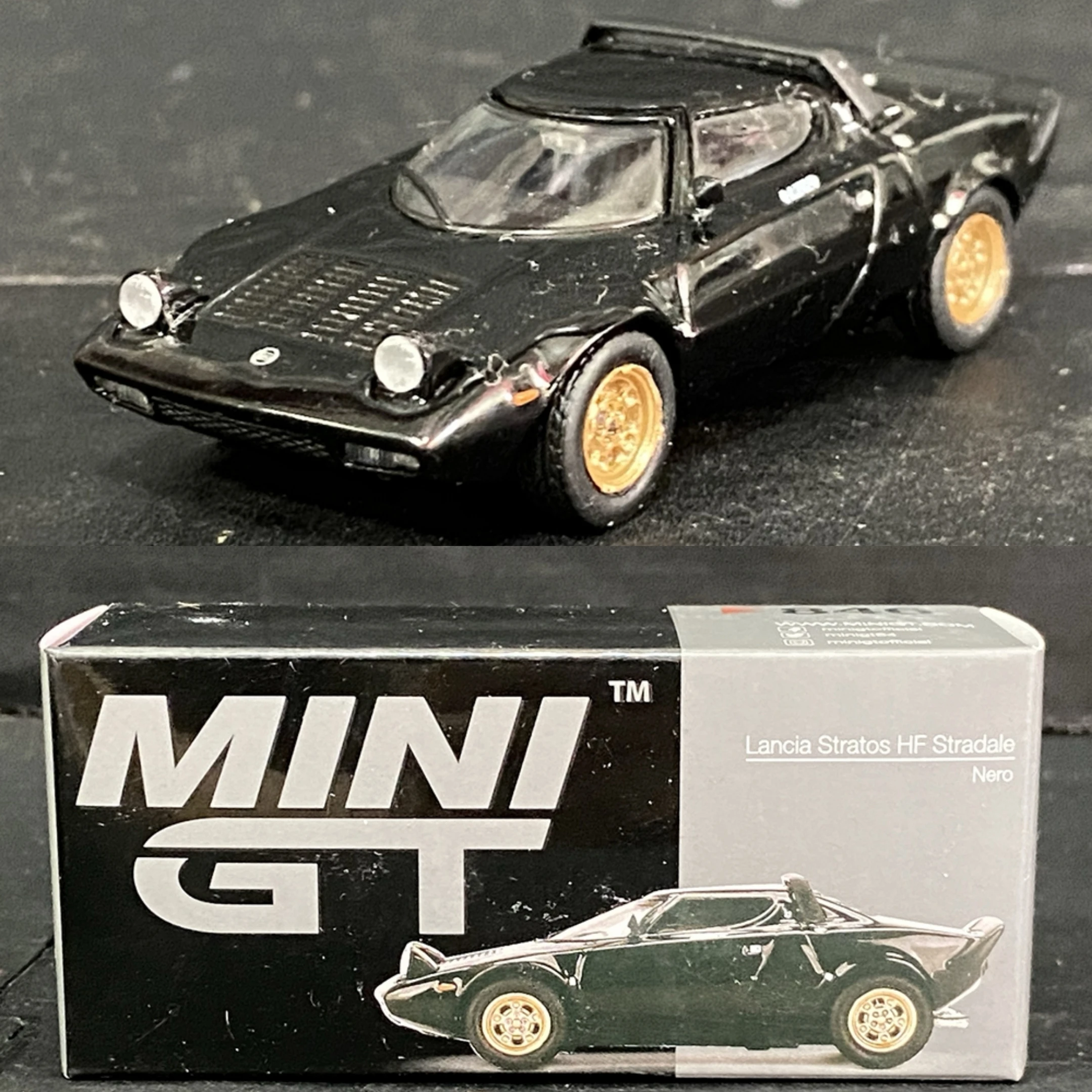 

Diecast MINIGT 1:64 Scale Lancia Stratos HF Stradale Nero #846 Alloy Car Model Collectible Toy Gift Souvenir Display Ornament