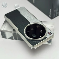 Case For Xiaomi 15 Ultra Case Armored Leather Electroplating Frame Color Blocked Phone Cover For Xiaomi Mi 15 Ultra 5G Bumper