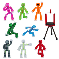 Suction Cup Sticky Robot Sucker Toys Collectable Action Figures Toy Create Stop Motion Animation Gifts for Kids Travel Toys