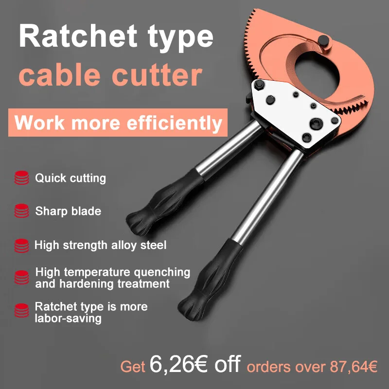 

J-40 Hand Hydraulic Wire Stripper Optical Manual Armoured Cable Cutter Ratchet Cable Cutting Tool Round Cable Cutter