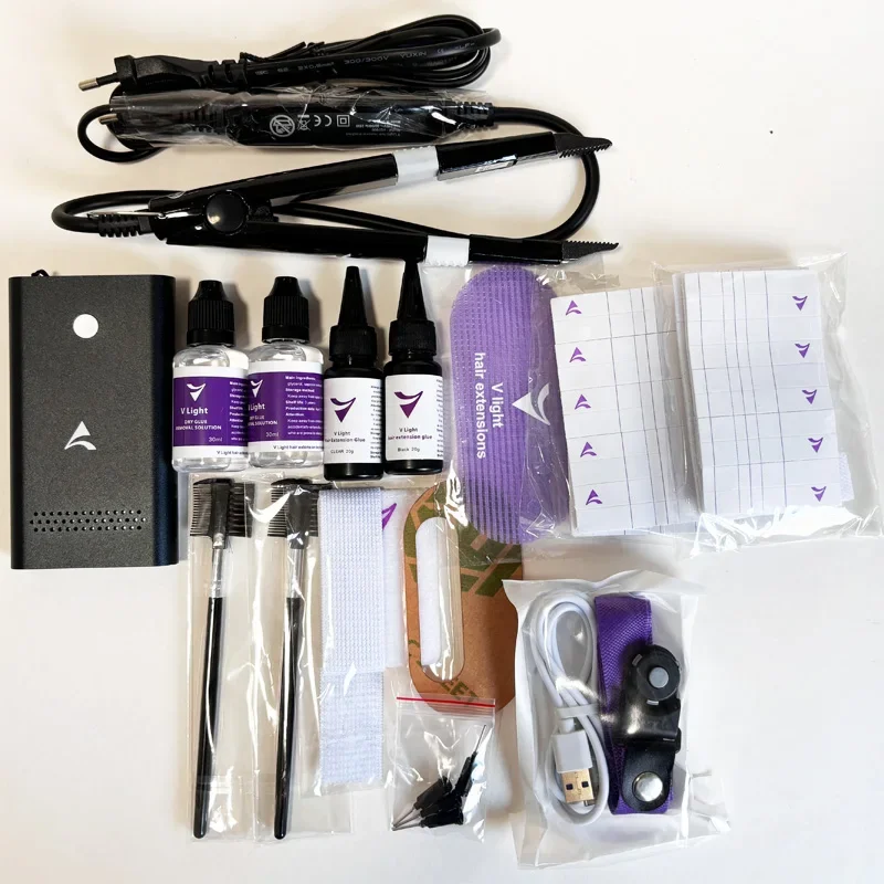 Factory V Light Hair Extension Kit New Style Suitable for Home Hair Salon Human Hair Extension