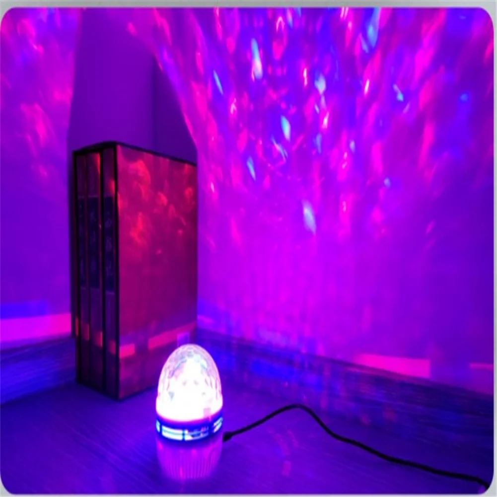 Novelty USB Charging RGB Projector Lamp Automatically Rotating Led Night Light For Home Children Bedroom Decoration
