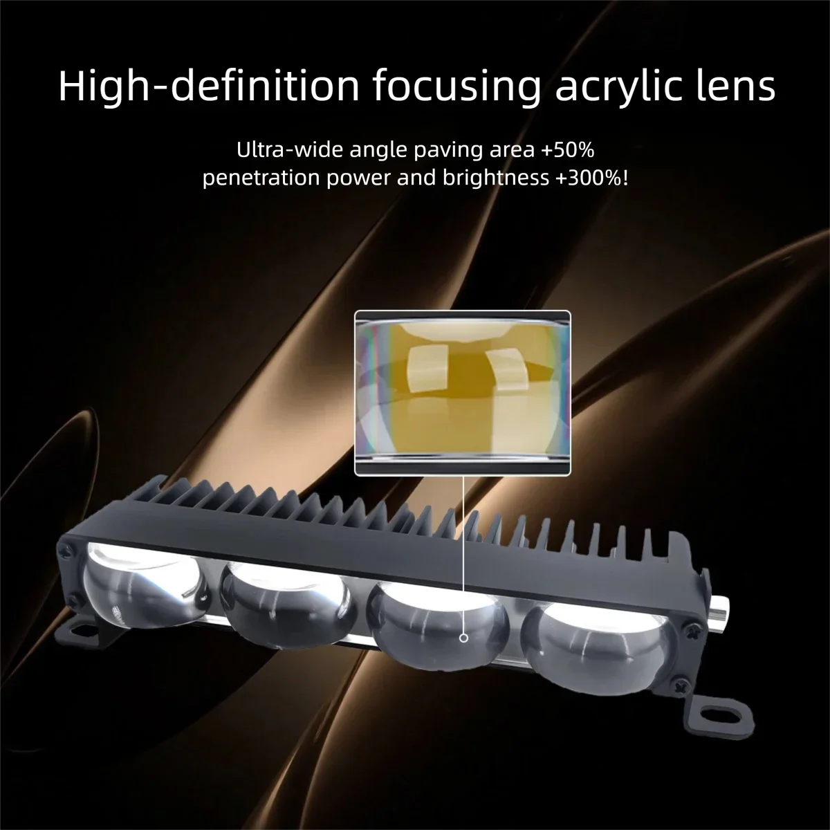 2Pcs Matrix Laser Headlight Car Grill Light Yellow White Dual Color LED Projector Lens Spotlight Work Light 6000K 9V-24V