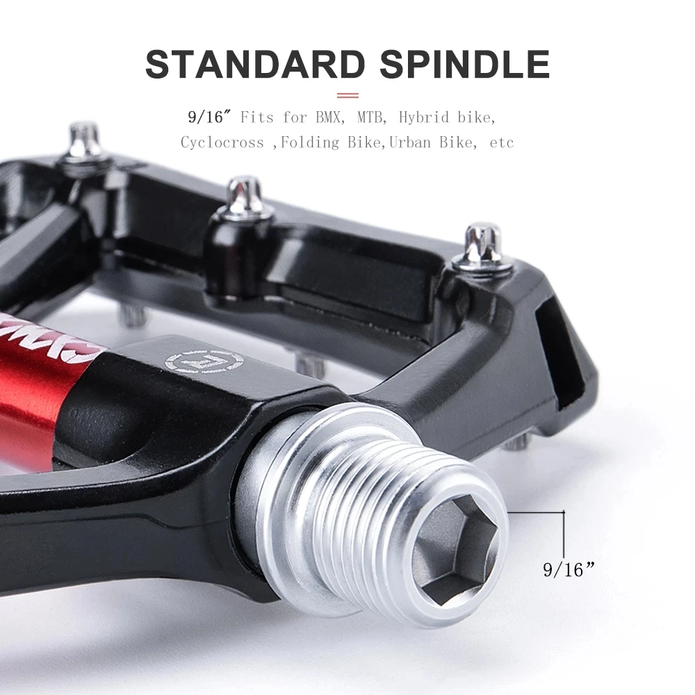 Cxwxc คันเหยียบอลูมิเนียมจักรยานเสือภูเขา, อะไหล่จักรยานไฮบริด BMX ที่ปิดสนิท CX-930คันเหยียบขี่ทุกรอบ