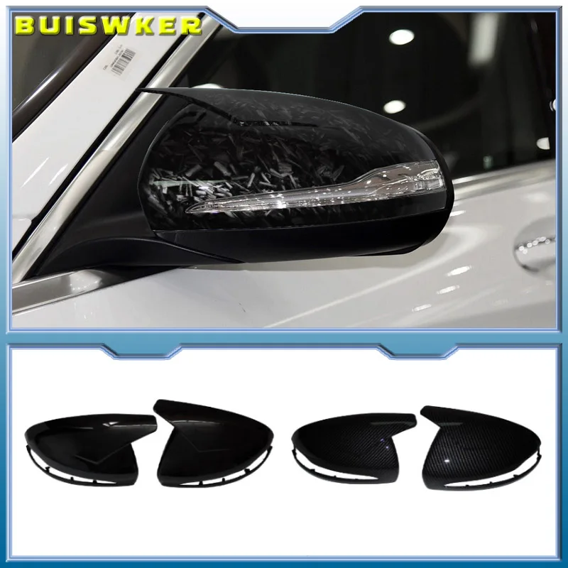 

For Mercedes-Benz E GLC S C Class W205 W213 X253 W222 W238 Mirror Caps Glossy Black Cover Car Accessorie