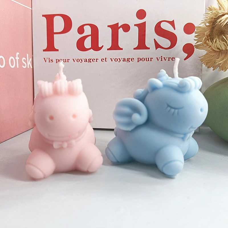 Cute Animal Unicorn Silicone Molds For Candles Resin Epoxy Mould Handmade Tools for Birthday Cake Decoration Biscuits Gifts