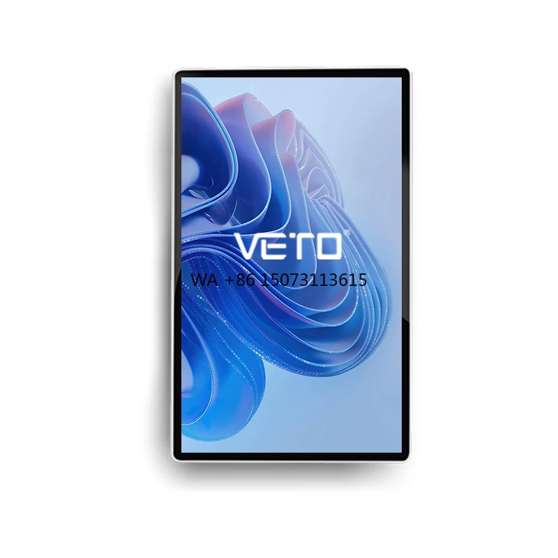 VETO wall-mounted digital signage 65 inch 4k Touchscreen Advertising Displays Android Commercial Ad Player