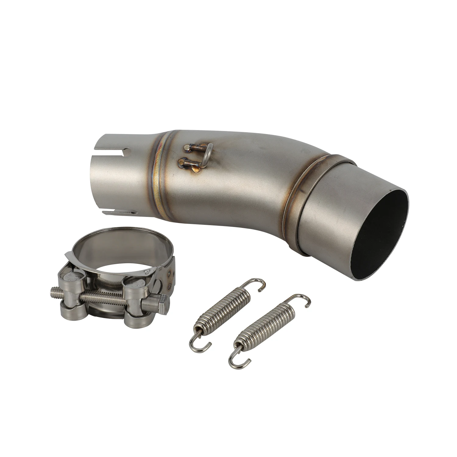 Slip On Motorcycle Exhaust Muffler Mid Pipe Carbon Fiber Pattern For NINJA 400 Z400 2016-2022 Motorcycles Parts