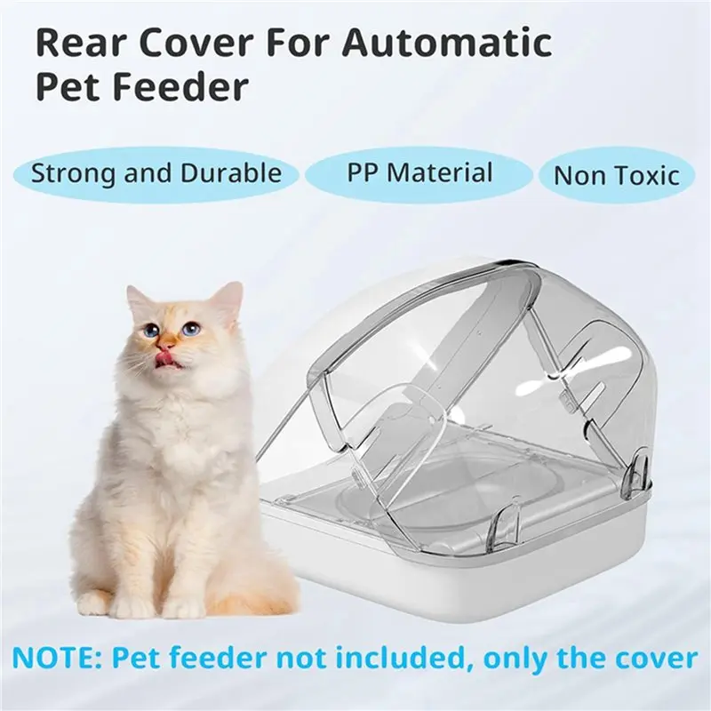 A27F-2X Rear Cover For Automatic Microchip Cat Pet Feeder Prevents Persistent From Getting Food From The Back Of The Feeder