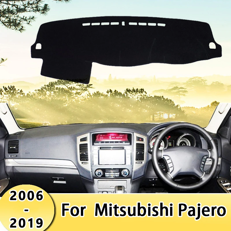

Car Dashboard Cover Sun Shade Mats Avoid Light Pads Instrument Panel Protective Carpets For Mitsubishi Pajero 2006-2019 2007