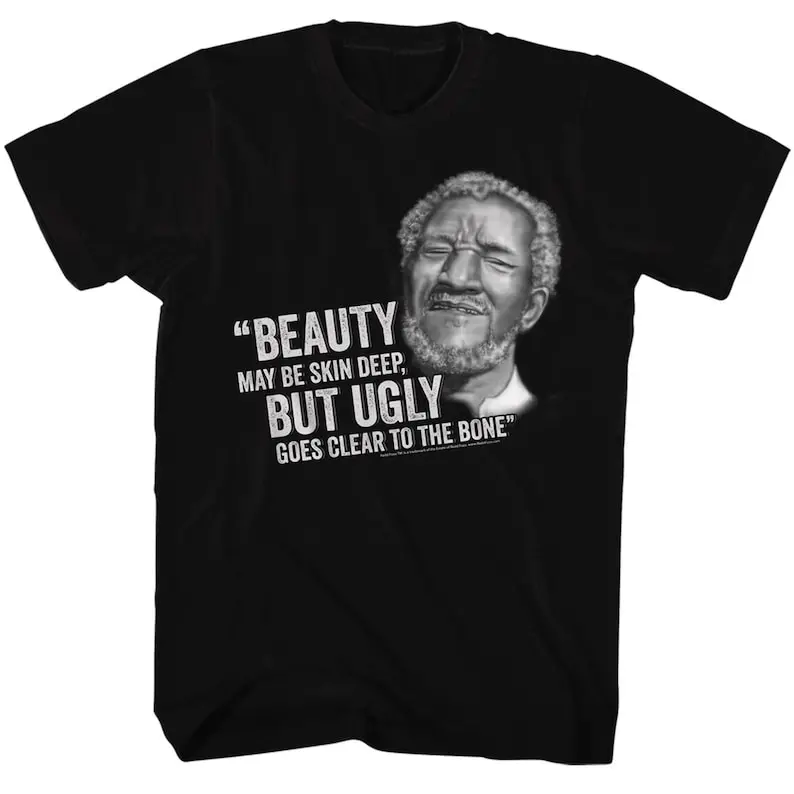 

Красная Foxx Sanford and Son Beauty, но уродливая черная футболка