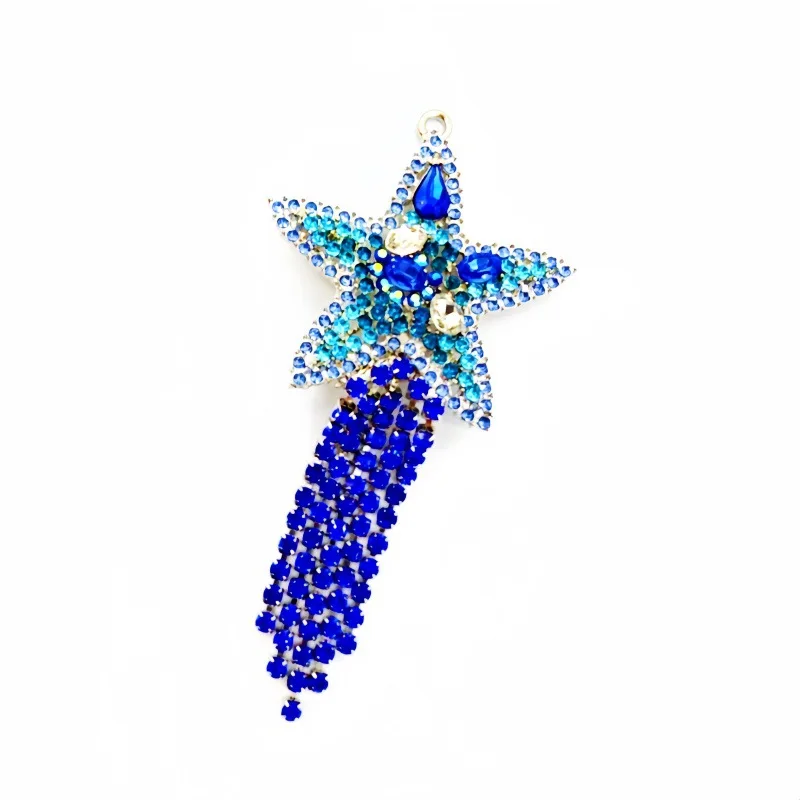 Foreign trade Bohemian blue fringed earrings exaggerated earrings ebay e-commerce pendant supply