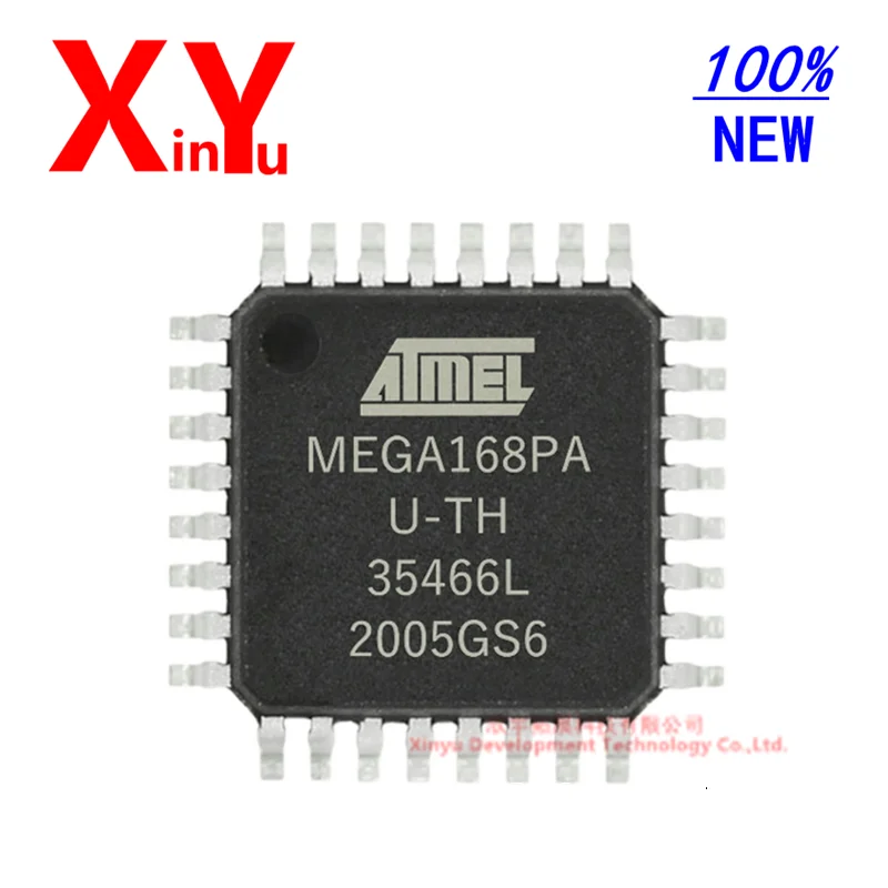 100% Original New 5PCS MEGA168PAU-TH MEGA168PA MEGA168PAU QFP32 ATMEL