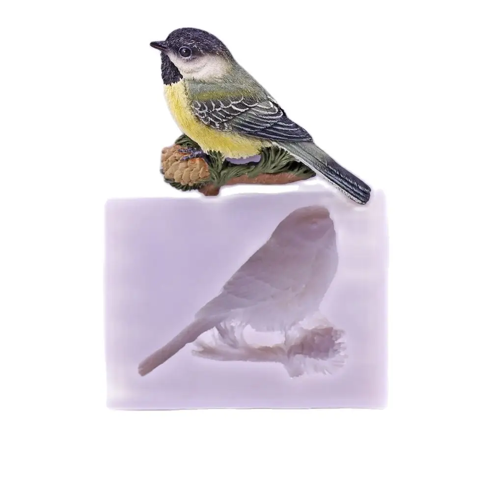 

Pinecone Branches with Birds Silicone Fondant Mould for Sugarcraft Cake Decor Spruce Berry Leaf Winter Christmas DIY Baking Mold