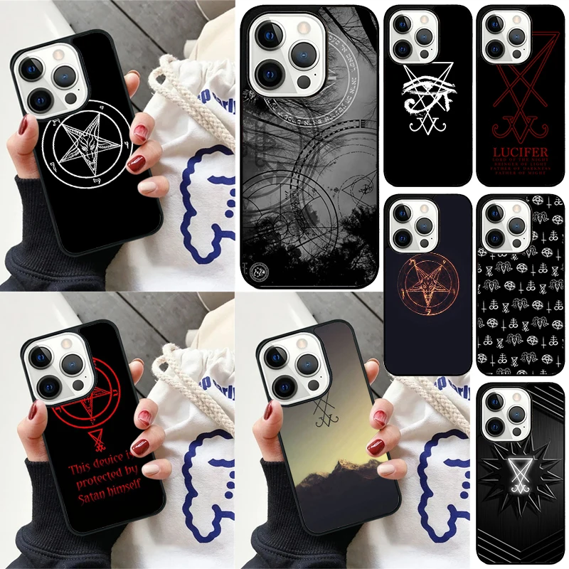 Sigil of Lucifer Cover For iPhone 16 13 14 15 Pro Max 12 Mini 11 15 Pro Max 6 7 8 Plus Max SE 2020 Phone Case