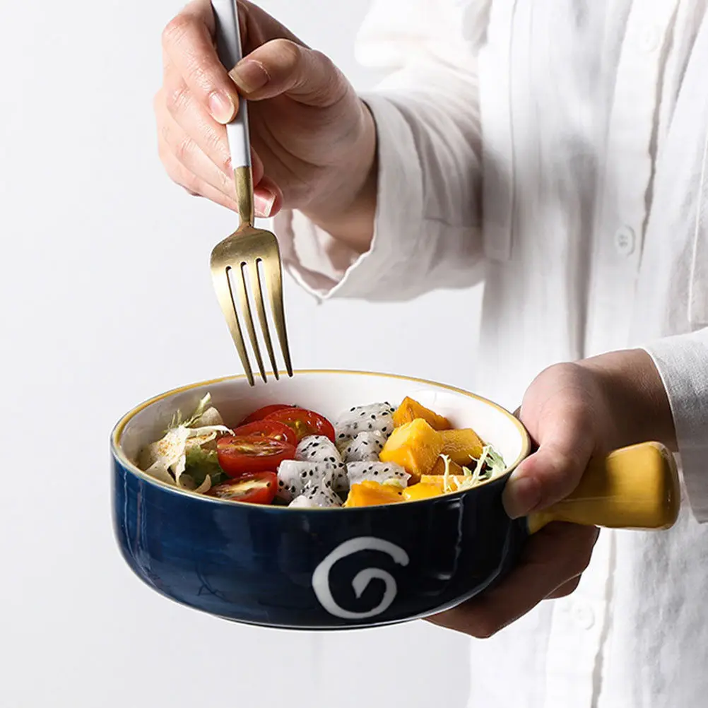 

Высококачественная керамическая миска для выпечки, пищевая, термостойкая, круглая, устойчивая к царапинам, для выпечки, подачи салатов, фруктов и десертов