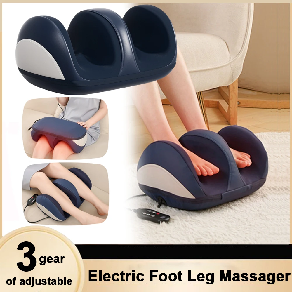 

Супербольшой электрический массажер для ног с подогревом, умный массажер для икроножных мышц, шиацу-массаж, роликовый массажер для стоп, с дистанционным управлением, для расслабления мышц