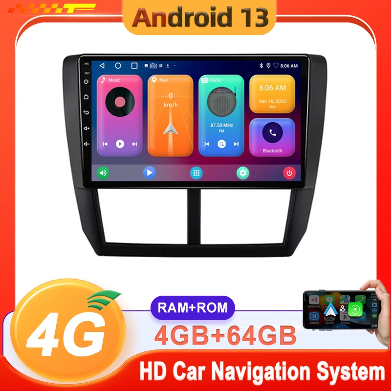 

Android 13 For Subaru Forester 3 SH 2007-2013 For Impreza GH GE Carplay Auto Car Radio Multimedia Player Radio GPS Navigation