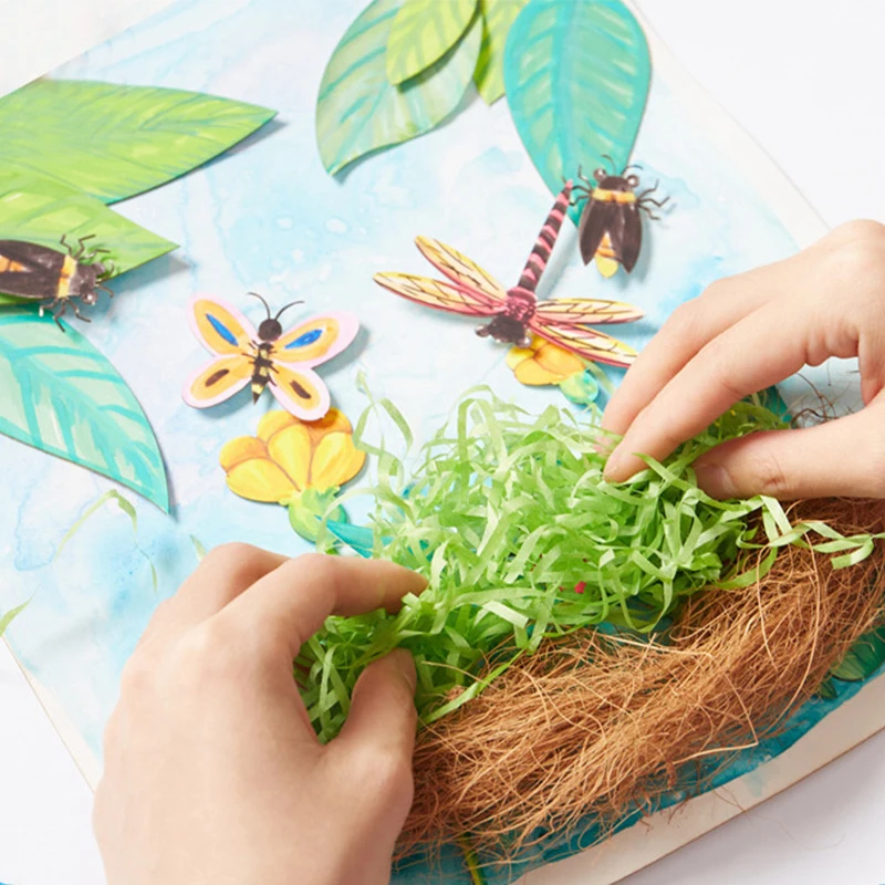 DIY Craft Toys Creativity for Children Scrapbooking Materials Arts Insects Fish landscape Paper Crafts Stuff Educational Toys