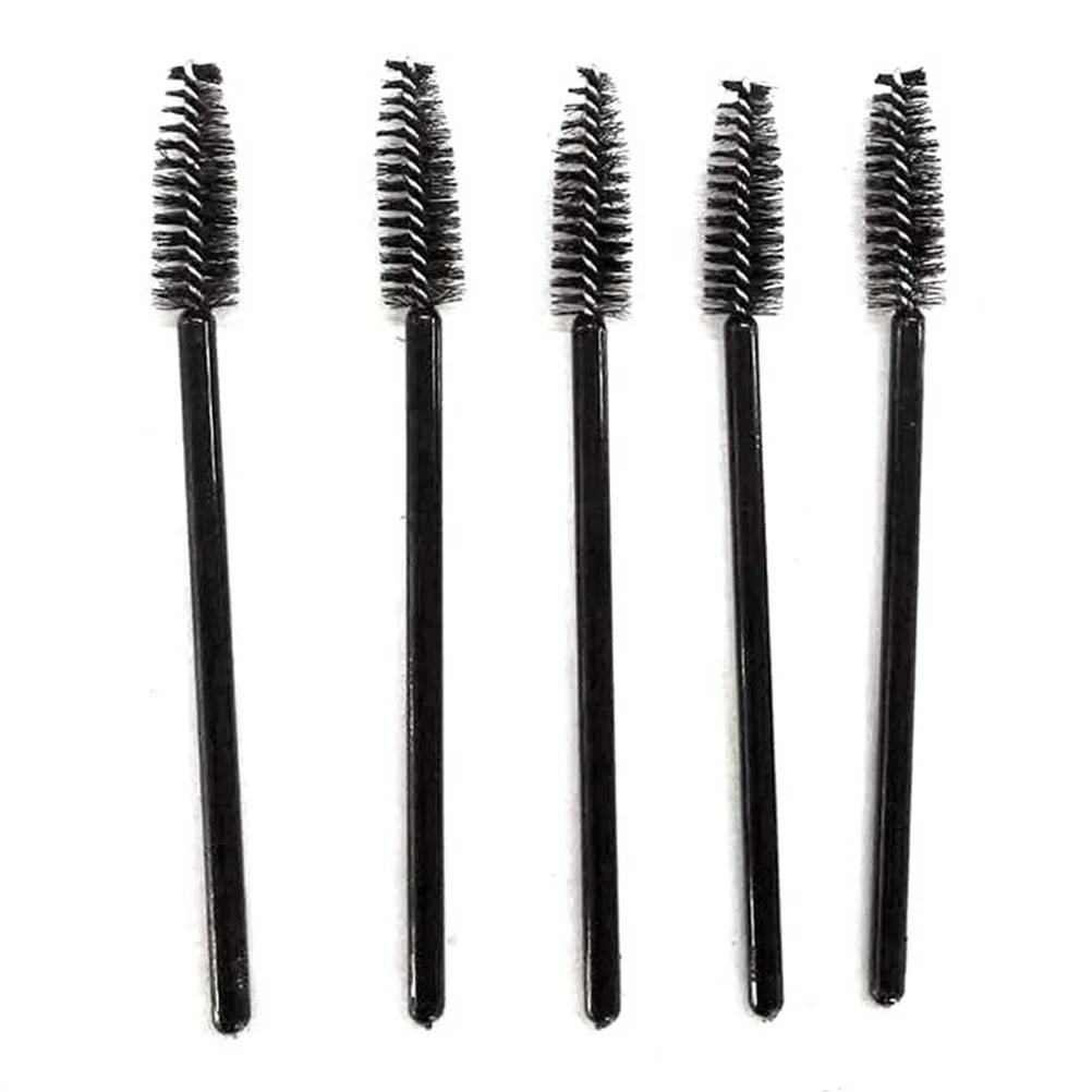 12 pièces outil de maquillage en Nylon pour cils pour Mascara faux cils Extension sourcils maquillage brosse à cils Kit de toilettage taille de voyage noir