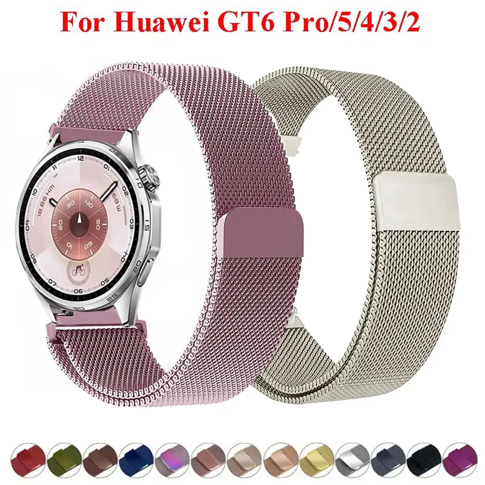 22mm Milanaise-Armband für Huawei Watch GT 6 46mm 41mm Magnetisches Armband für Huawei GT6 GT6Pro GT5 GT5Pro GT4 GT3 GT2 Edelstahlband
