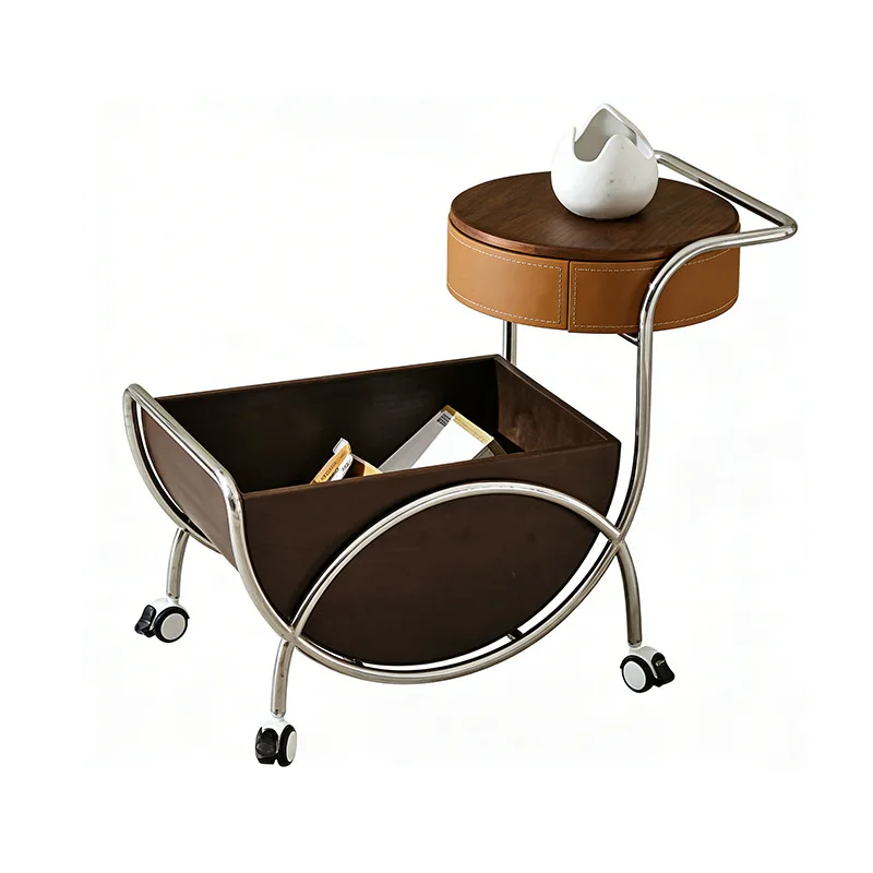 Italian minimalist trolley side table designer creative multi-functional small coffee table