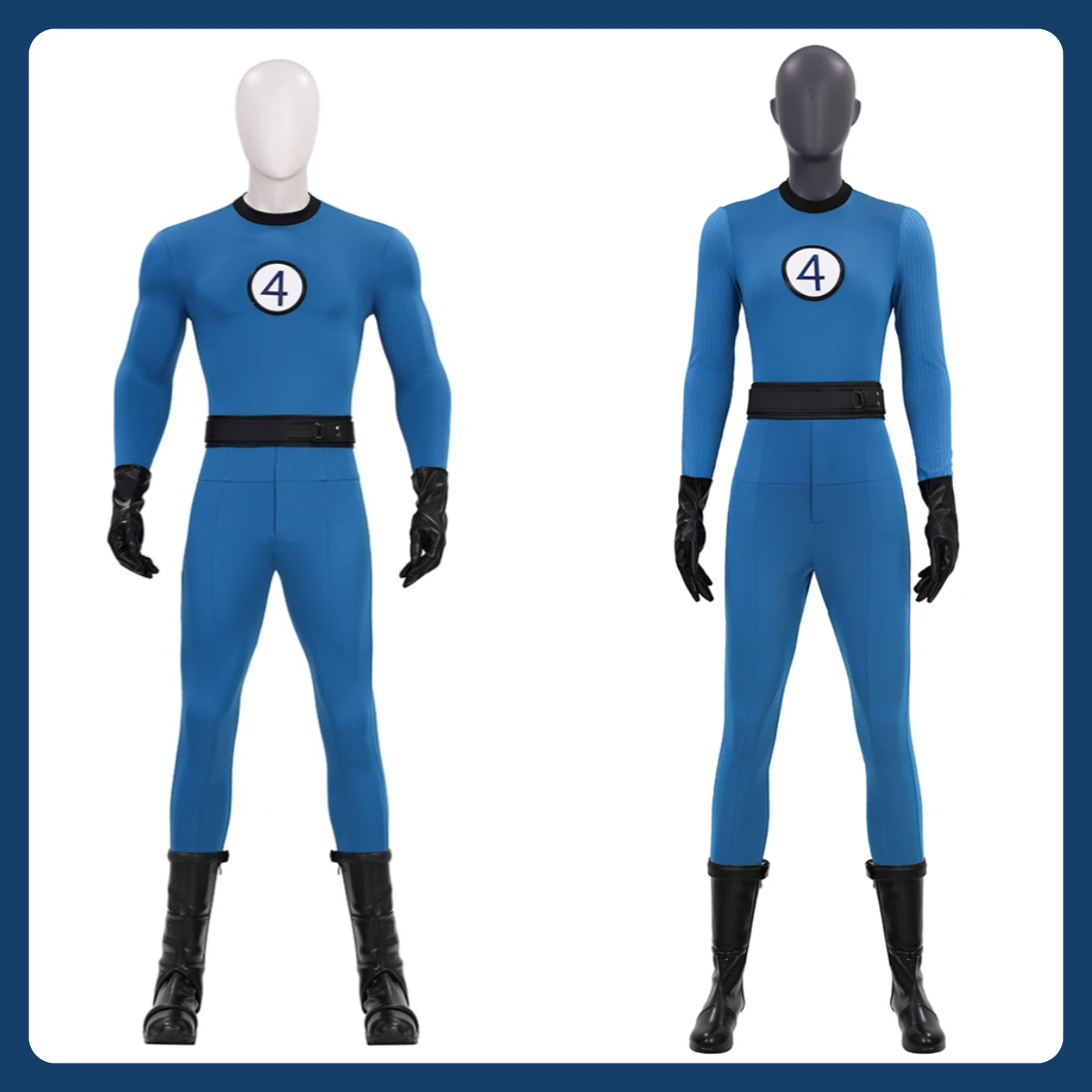 أزياء كوس فور الرائعة التأثيرية السيد. بدلة رائعة للرجال والنساء باللون الأزرق ملابس حفلات الهالوين