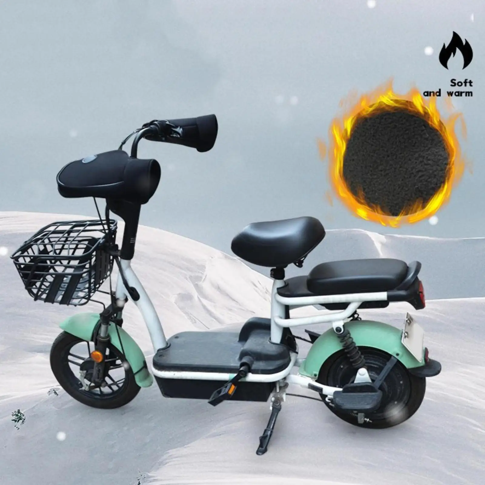 

Motorcycle Gloves Windproof Warmer Handle Grip Bike Handlebar Mittens for Riding Winter Cycling Racing Motorbike Outdoor