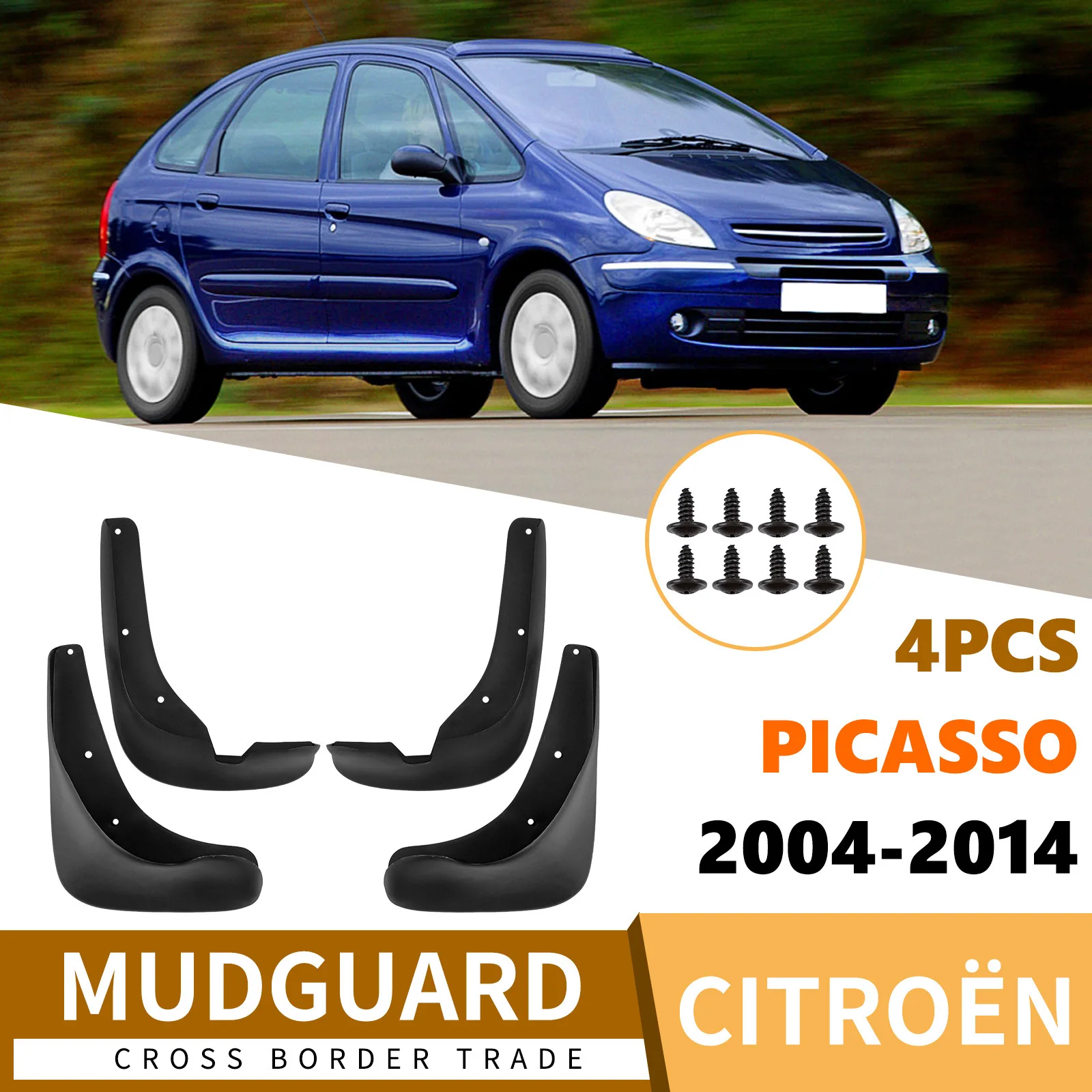 For Citroen Picasso 2004-2014 Picasso fender tiles front and rear car accessories mud flaps 4runner accessories