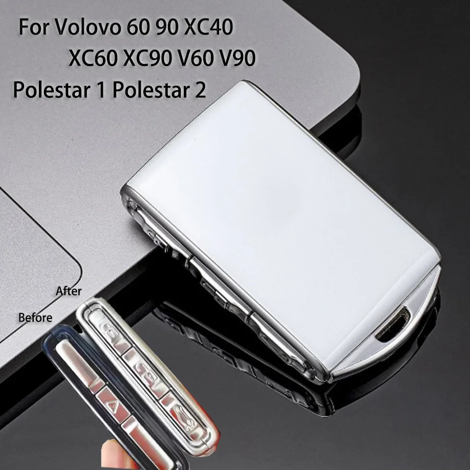 Genuine Leather for Volvo XC40 XC60 XC90 S60 S90 V60 V90 Polestar 2 Polesta1 Car Key Case Auto Key Modification Car Accessories