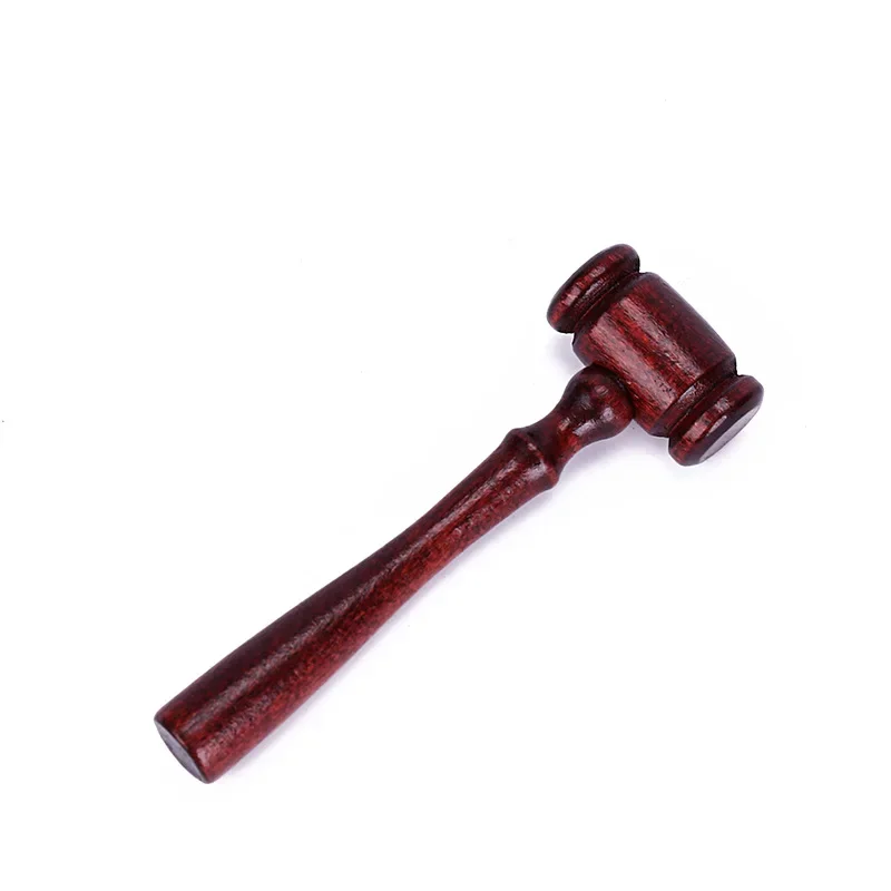 Fashionable Children\'s Toy Small Wooden Hammer Crafts Redwood Judge Hammer Small Wooden Hammer Gift