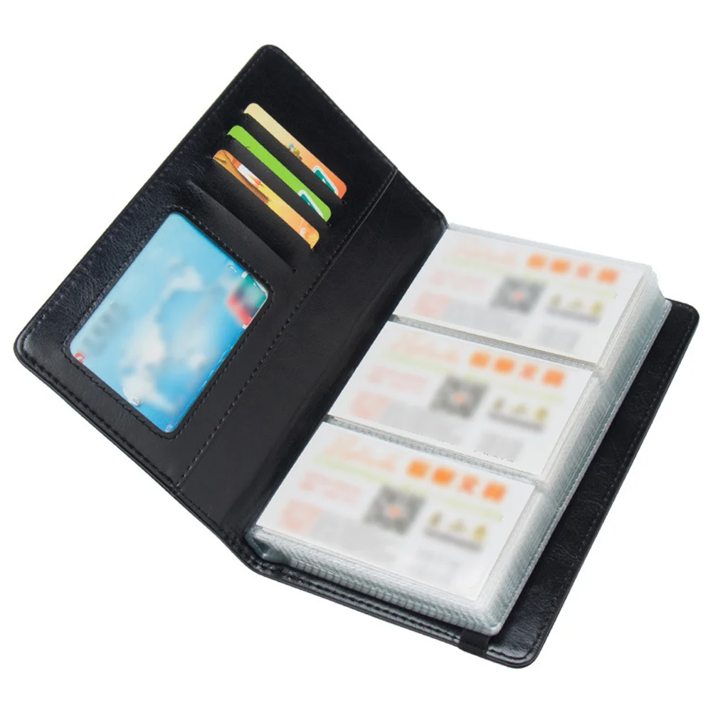 

1pc Large Capacity Name Case Holder For Credit Name Pu Holder Gift Cards Storage Case Business Cards Box Organizer