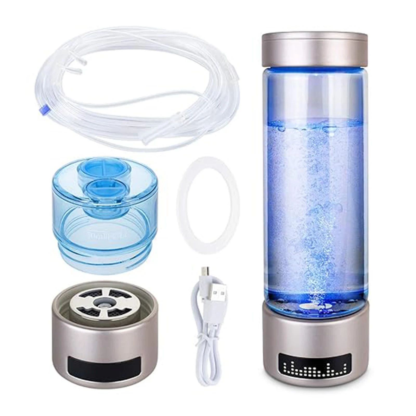 

Hydrogen Rich Water Cup,SPE PEM Technology Ionizer,with LED Smart Display Portable USB Rechargeable Ionized Water Generator, wit