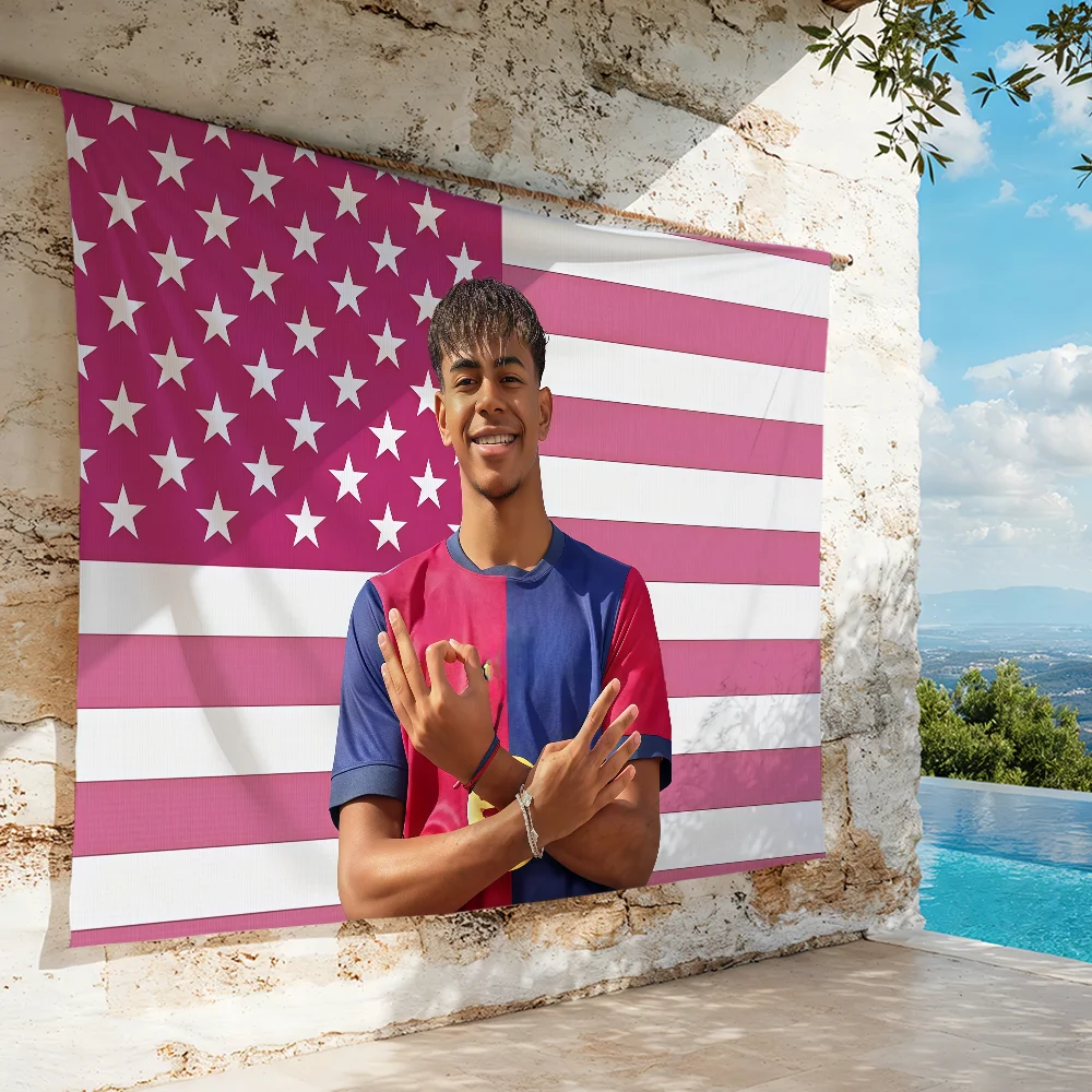 Football L-Lamine Y-Yamal  flag For Bedroom Living Bar Garden Outdoor Active  Decoration Background And Concert