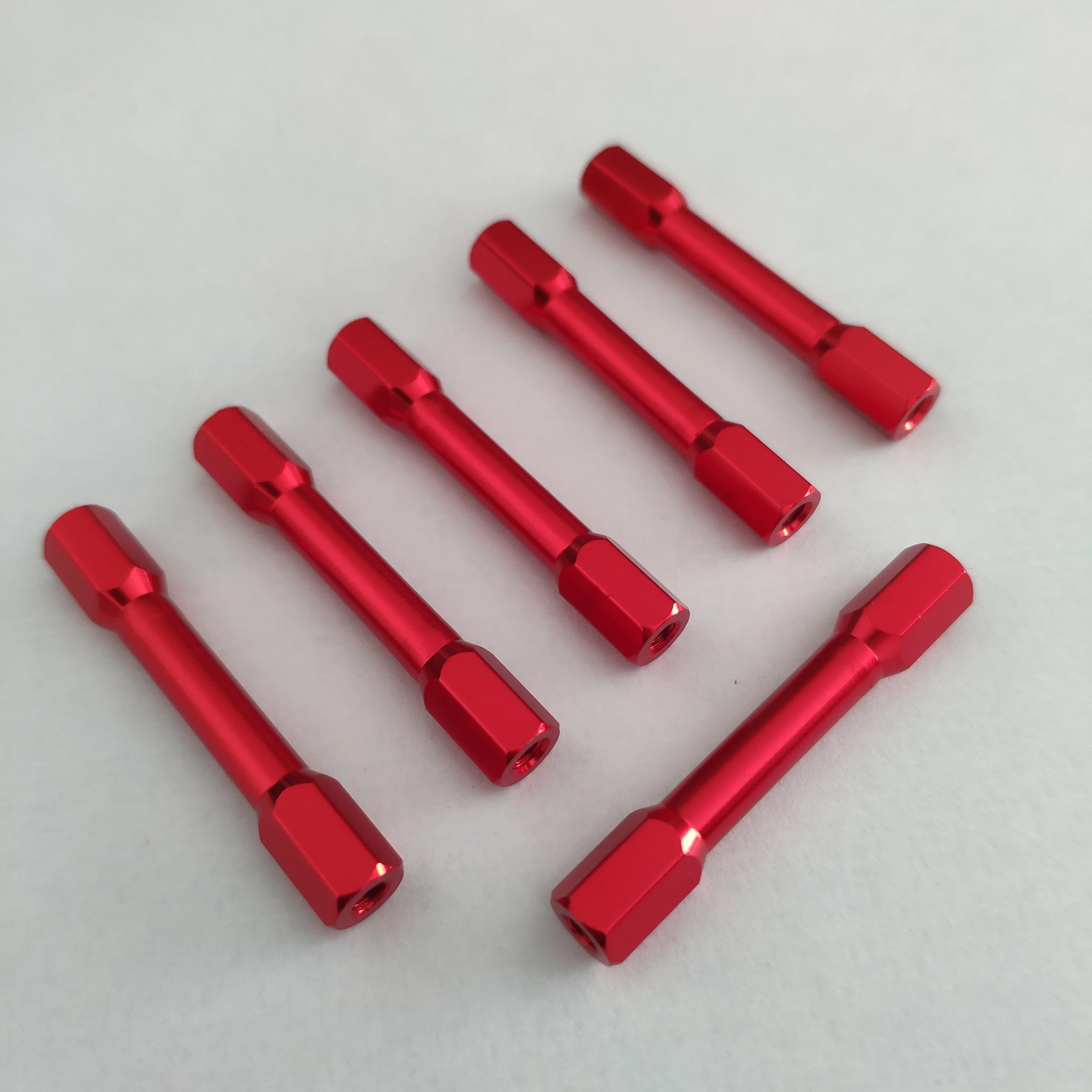 10pcs M3 Anodized Red Aluminum Hex Step Pillar Standoff Spacer M3*10/15/20/21/25/27/28/30/35/37/40/45/50/60/70/80/90/100mm
