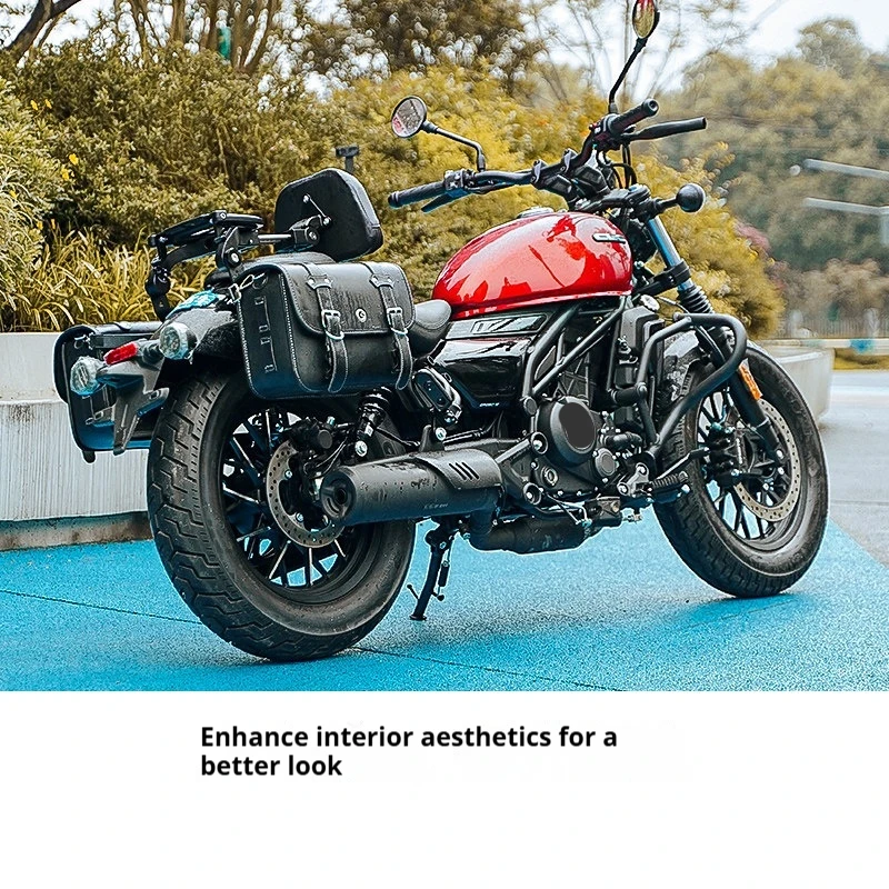 Motorcycle Crash Bar Bumper Protector Quick‑Release Canvas Side Bag Folding Passenger Backrest Modified Accessories For CFMOTO 2