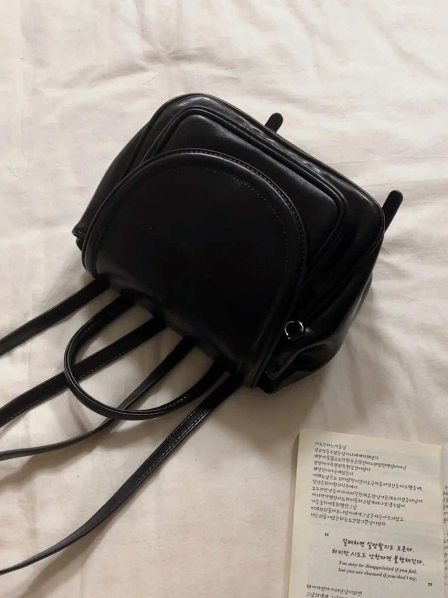 

Корейская сумка-тоут в стиле ретро, сумка-тоут из искусственной кожи, молодежная модная школьная сумка среднего размера для мужчин и женщин