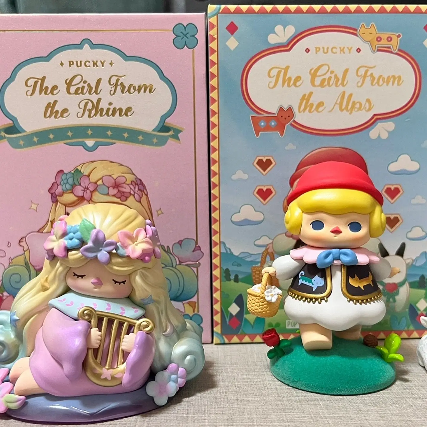 PUCKY Angel Doll The Girl From The River Kawaii Fairy Tale Elf Figure Rainbow Figurine Collaboration Surprise Box Gift Set Girl