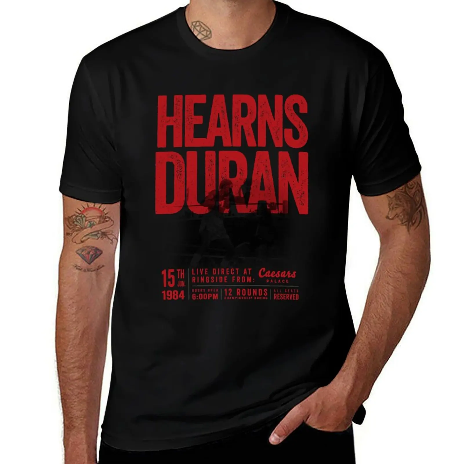 Hearns vs Duran Boxing Shirt T-Shirt aesthetic clothes affliction shirts mens white t shirts