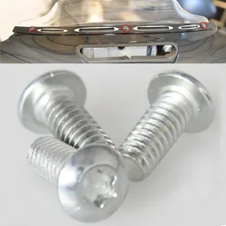 3pcs M6 Chrome Windshield Screw Bolts Kit Windscreen Screw Bolt Accessories For Harley Electra Glide Touring Models 1996-2013